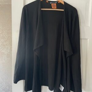 Black Open Front Cardigan Tory Burch L Black cotton  sweater  m